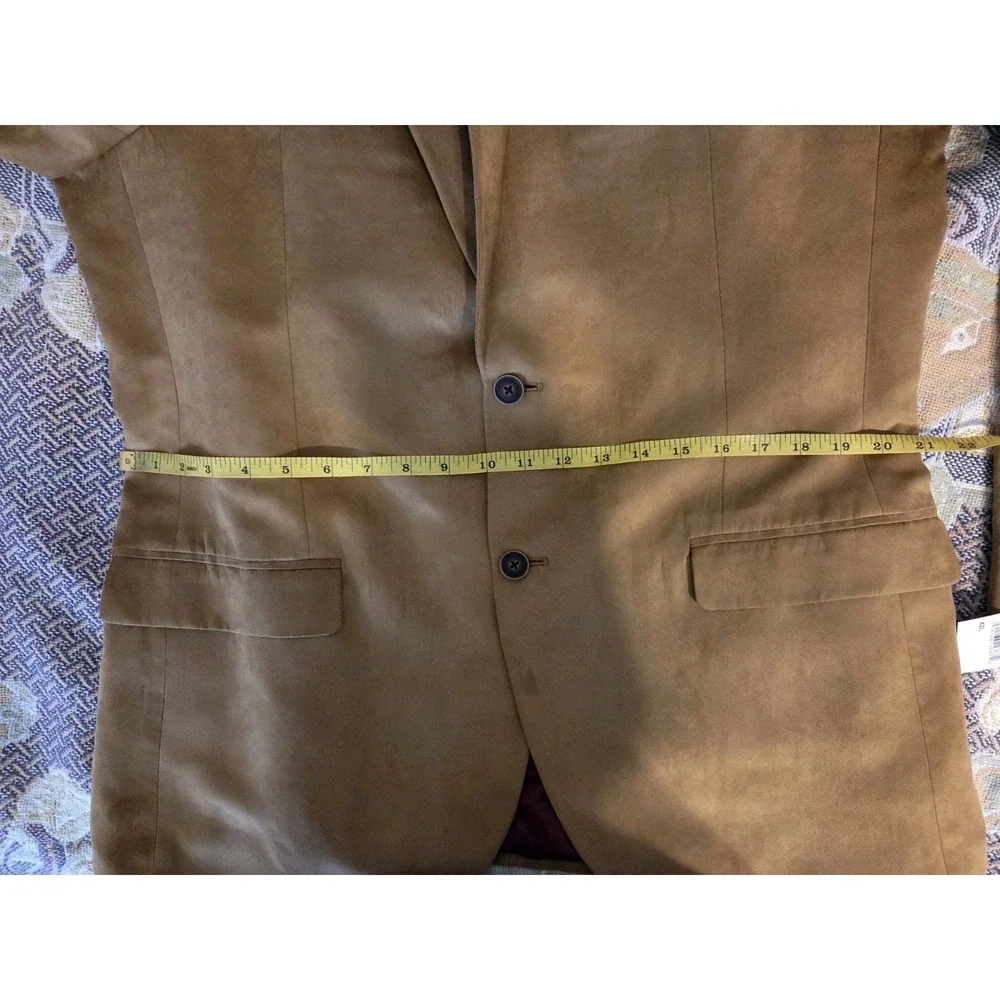 Nautica Branford Faux Suede Camel Sports Coat 2-Button Suit‎ Jacket 42L NWT
